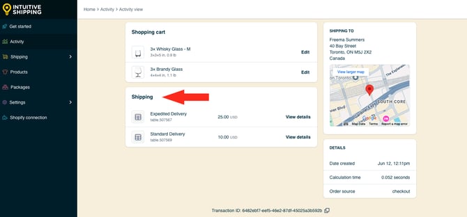 IS HS Activity - View Shipping