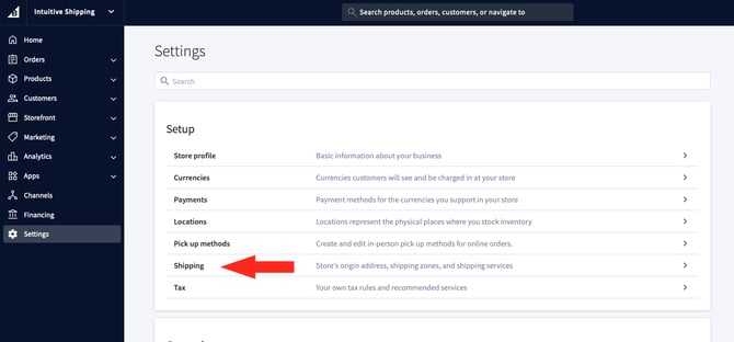 IS HS BigCommerce -  Settings - Shipping