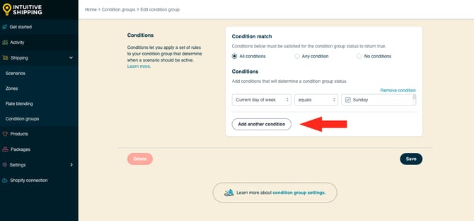 IS HS Condition Groups - Add Another Condition with Current Day First Condition