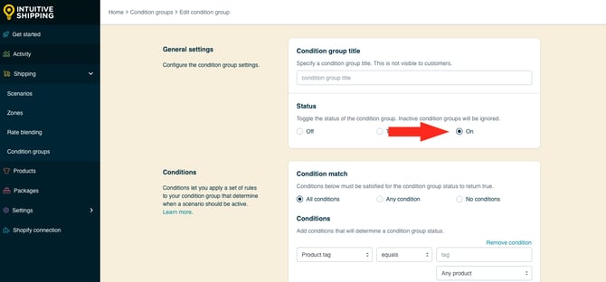 IS HS Condition Groups - Edit Status On