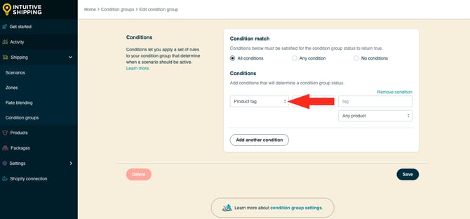 IS HS Condition Groups - Select Condition Type