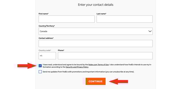 IS HS Connect FedEx - Confirm and Continue