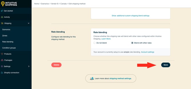 IS HS Custom Shipping Method - Multi-Vendor Save Button