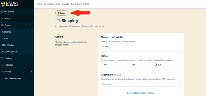 IS HS Custom Shipping Methods - Large Products Back Button