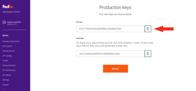 IS HS FedEx OAuth - API key