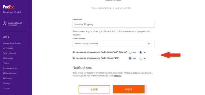 IS HS FedEx OAuth - Countries and Service Types