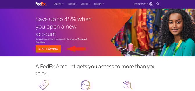 IS HS FedEx OAuth - Open Account Button