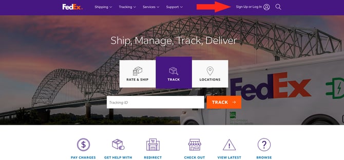 IS HS FedEx OAuth - Sign Up Log In