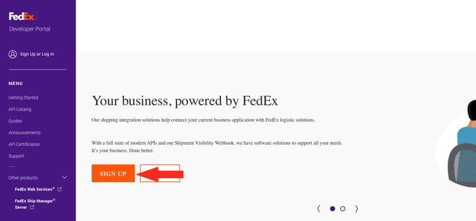 IS HS FedEx OAuth - Sign Up