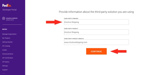 IS HS FedEx OAuth - Third Party Info