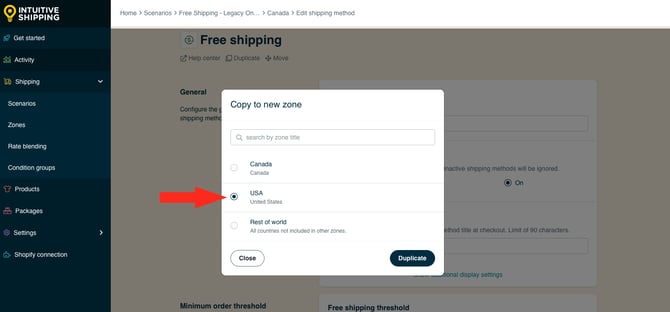 IS HS Free Shipping Methods - Conditional - Copy To New Zone USA