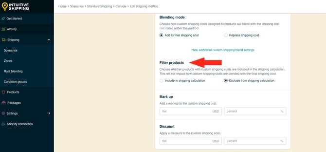IS HS Free Shipping Methods - Optional Custom Shipping Blending - Filter Products