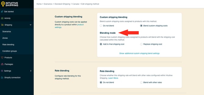 IS HS Free Shipping Methods - Optional Custom Shipping Blending Mode
