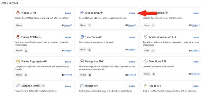 IS HS Google API - Enable Geocoding