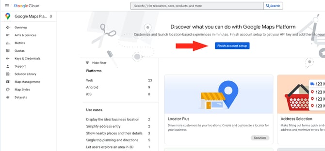 IS HS Google API - Finish Account Setup