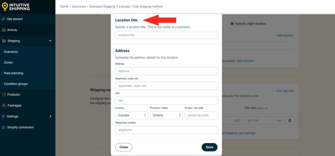 IS HS Local Delivery Shipping Method - Add Location - Edit Title