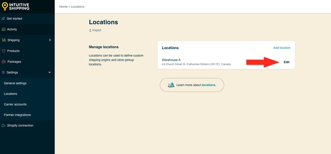 IS HS Locations - Edit Location