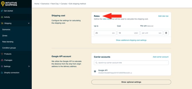 IS HS Next Day Delivery Shipping Method - Edit Rates