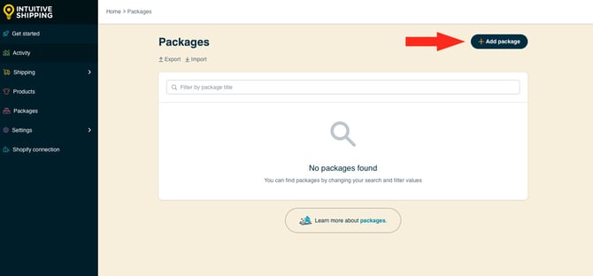 IS HS Packages - Add Package