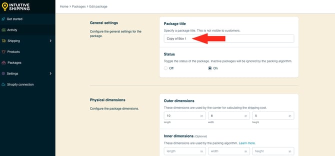 IS HS Packages - Edit Package Duplicate Title