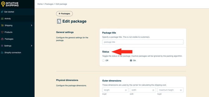 IS HS Packages - Edit Soft Package Status