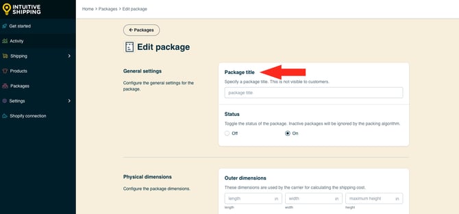 IS HS Packages - Edit Soft Package Title