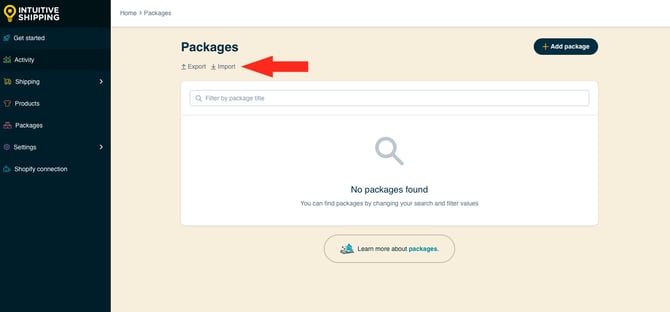 IS HS Packages - Import No Packages