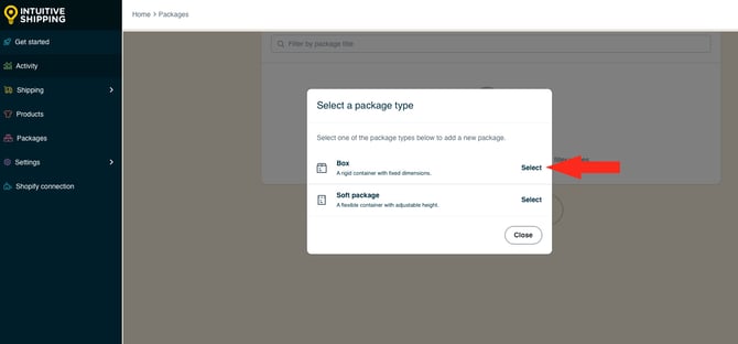 IS HS Packages - Package Selection Box