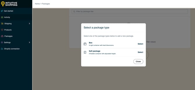 IS HS Packages - Package Selection Prompt