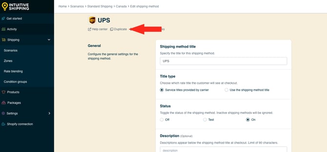 IS HS Parcel Service Shipping Method - Duplicate UPS