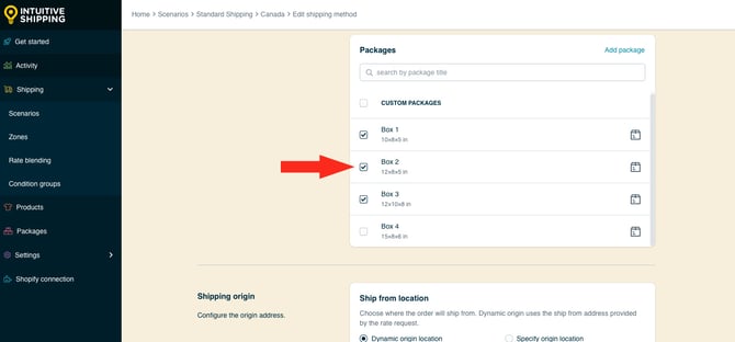 IS HS Parcel Service Shipping Methods - Select Packages
