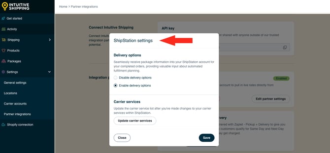 IS HS Partner Integrations - ShipStation Settings