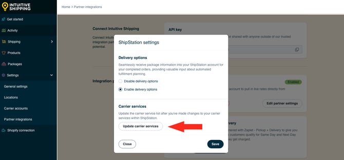IS HS Partner Integrations - Update ShipStation Carrier Services