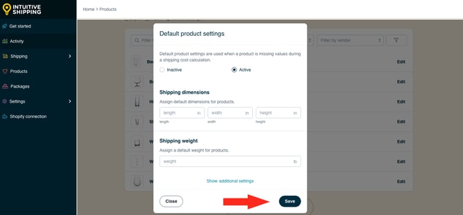 IS HS Products - Default Save Button