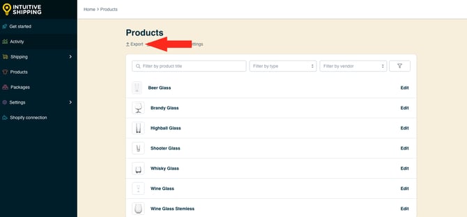 IS HS Products - Export