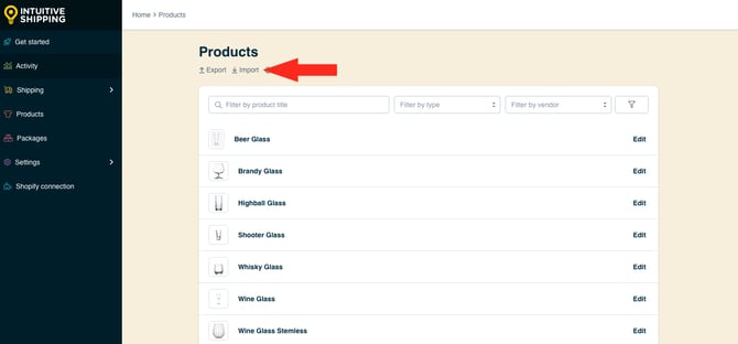 IS HS Products - Import