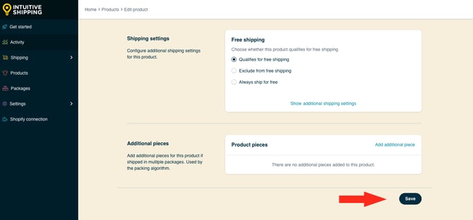 IS HS Products - Save Button
