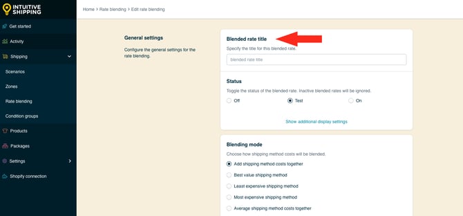 IS HS Rate Blending - Advanced - Blended Rate Title