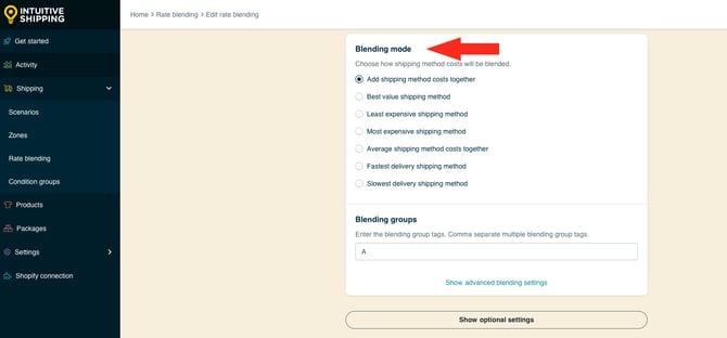 IS HS Rate Blending - Advanced - Blending Mode