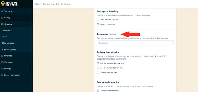 IS HS Rate Blending - Advanced - Custom Description