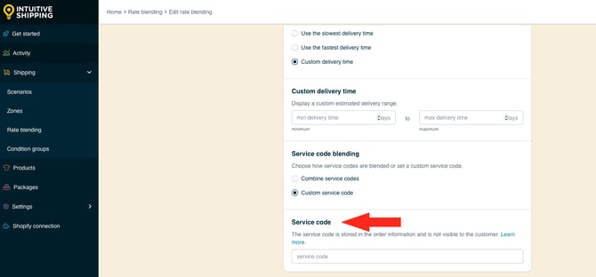 IS HS Rate Blending - Advanced - Custom Service Code