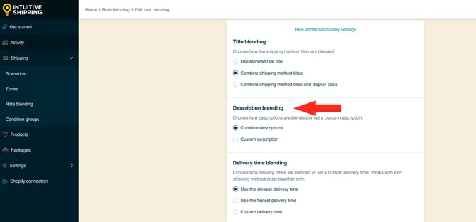 IS HS Rate Blending - Advanced - Description Blending