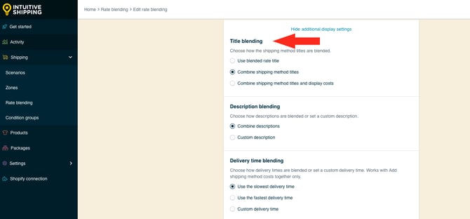 IS HS Rate Blending - Advanced - Title Blending