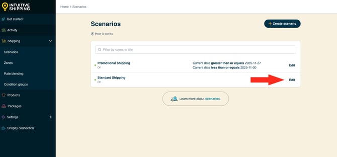 IS HS Scenario - Limited Run Promo - Edit Standard Scenario