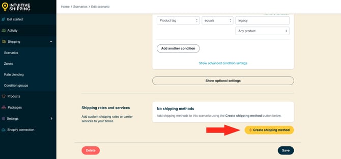 IS HS Scenarios - Conditional Free Shipping - Create Shipping Method