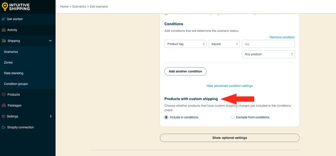 IS HS Scenarios - Conditions Products With Custom Shipping