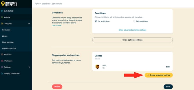 IS HS Scenarios - Create Shipping Method with UPS