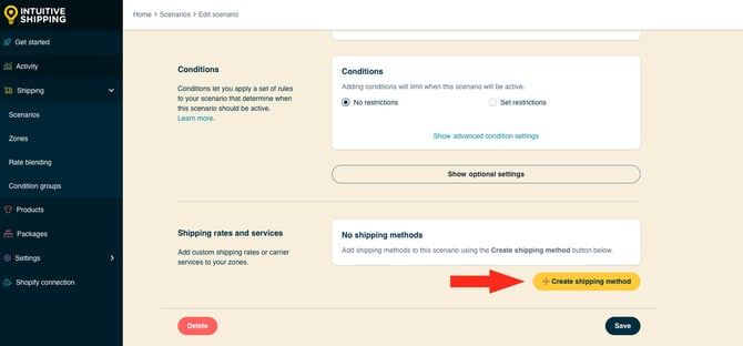 IS HS Scenarios - Create Shipping Method