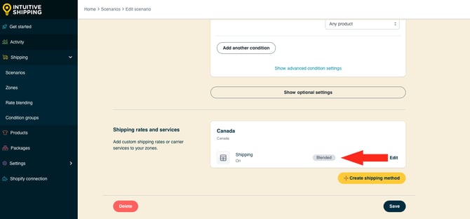 IS HS Scenarios - Custom Shipping Method Blended Tag