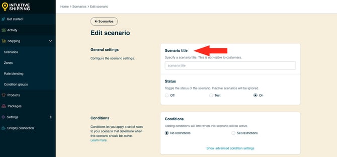 IS HS Scenarios - Edit Scenario Title